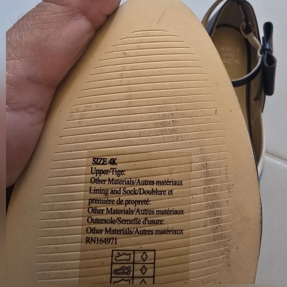 Janie And Jack Bow Strap Ballet Flat In Merchant Marine Color Size 4k